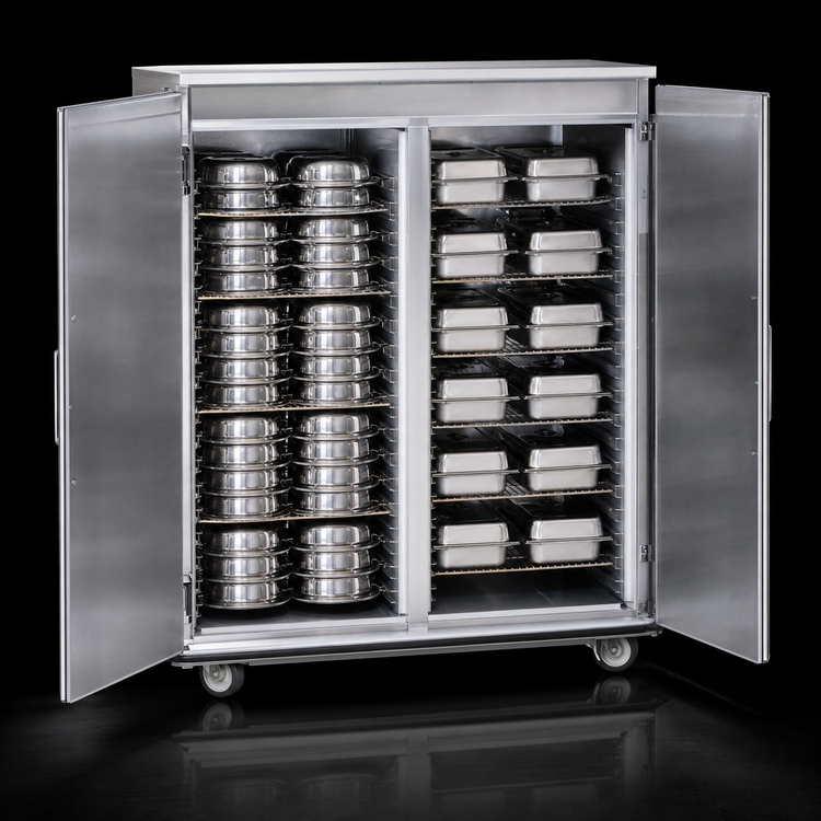Product image #3 for Ultra-Universal Mobile Heated Banquet Cabinet, 54 Inch Wide, Double Door, 96-120 Plate or 64 GN Pan Capacity