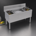 Thumbnail image #3 for Advance Tabco Prestige 54-Inch Stainless Steel Bar Ice Bin with Dual Bottle Wells, No Cold Plate