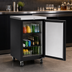 Thumbnail image #3 for Beverage-Air One-Section Solid Door Back Bar Refrigerator, 24-Inch Wide, 7.66 Cu. Ft., Stainless Steel Top, Black Exterior