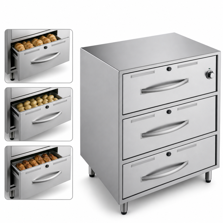 Product image #3 for Wells RW-3HD Heavy Duty Freestanding 3-Drawer Warming Drawer Unit