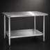 Thumbnail image #3 for Eagle Budget Series 30-Inch W x 24-Inch D Flat Top 430 Stainless Steel Work Table with Adjustable Galvanized Undershelf