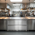 Thumbnail image #2 for Jade Range (Middleby) Titan JFLH-02S-T-48 48-Inch Self-Contained Freezer Base with 2 Self-Closing Drawers