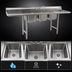 Thumbnail image #3 for Eagle Group 412 Series Three-Compartment Stainless Steel Sink, 58-3/4