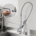 Thumbnail image #3 for EasyInstall 8-Inch Wall Mount Pre-Rinse Unit with Add-On Faucet and 14-Inch Swing Nozzle