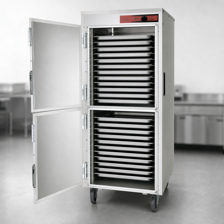 Product image #3 for Vulcan Institutional Series Mobile Heated Holding/Transport Cabinet, 30 Full-Size Pan Capacity, Split Solid Doors