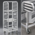 Thumbnail image #3 for Channel Manufacturing 413A Mobile Side-Load Aluminum Bun Pan Rack, 12-Pan Capacity, 18 x 26-Inch Pans