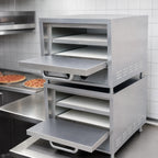 Thumbnail image #3 for Admiral Craft Equipment Corp. PO-22 2-Deck Stackable Electric Pizza Oven with Ceramic Hearth Shelves, 22-Inch Deck, 240V