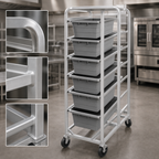 Thumbnail image #4 for Channel Manufacturing Lifetime Tough AXD512L Extra Heavy-Duty Aluminum 12-Lug End-Load Rack with 5-Inch Swivel Casters