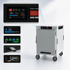 Thumbnail image #4 for Metro HotBlox™ HBCW8-DS-M Wide 8-Pan Half-Height Mobile Insulated Holding Cabinet with Touchscreen Controls and Solid Door