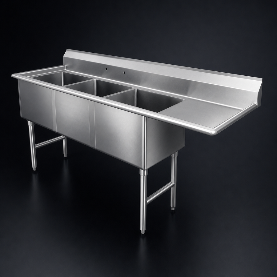 18-Gauge 304 Stainless Steel Construction