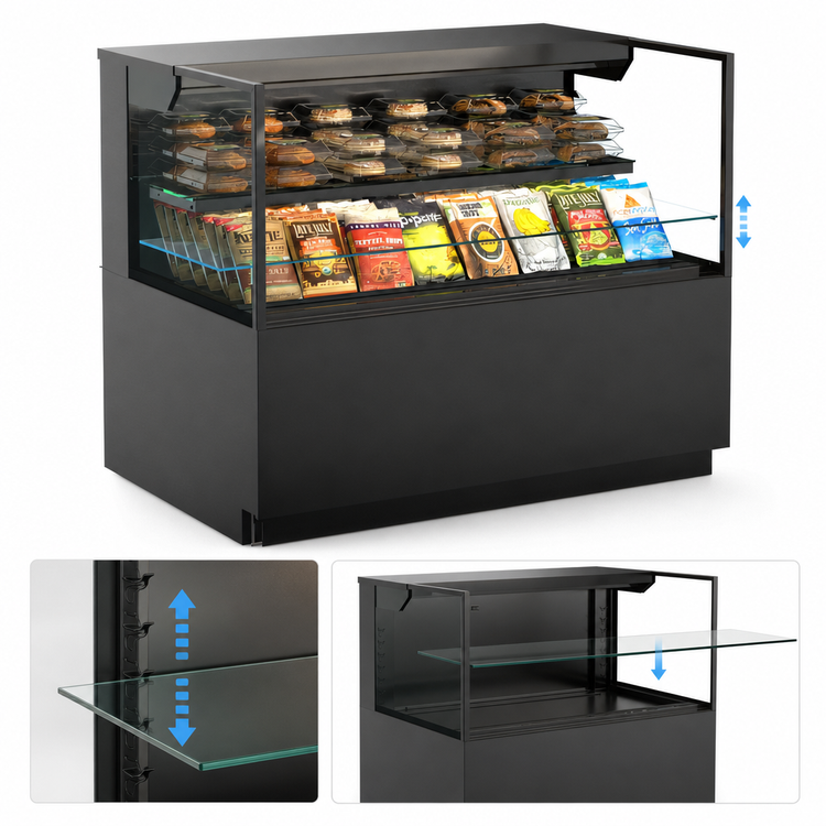 Product image #3 for Reveal® Freestanding Non-Refrigerated Self-Service Pastry Display Case