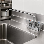 Thumbnail image #3 for Krowne Royal Series 15-316L Deck-Mount Manual Faucet, 16-Inch Swing/Swivel Spout, 4-Inch Centers, Low-Lead Case of 12
