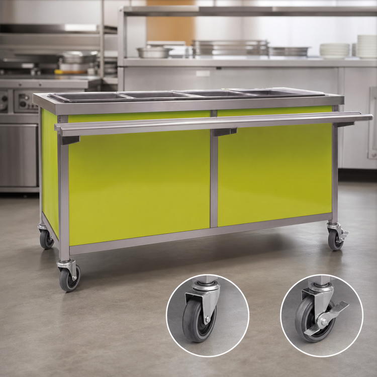 Product image #3 for Director's Choice DCS3-HFU-A 3-Well Electric Mobile Hot Food Table