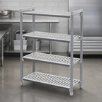 Thumbnail image #3 for Cambro Camshelving® Elements EXSK2136V4480 4-Shelf Vented Polymer Shelving Kit, 21"D x 36"W, Speckled Gray