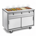 Thumbnail image #3 for Randell HTD-5S 72-Inch Mobile Electric Hot Food Table with 5 Sealed Wells and Open Cabinet Base