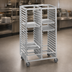 Thumbnail image #3 for Channel Manufacturing Double Section Aluminum Cafeteria Tray Rack, Standard Series, 36 Inch Height, 4 Inch Spacing, 18 x 26 Tray Capacity