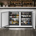 Thumbnail image #4 for Atosa 2-Section Stainless Steel Back Bar Cooler with Self-Contained Side-Mount Refrigeration and Solid Locking Doors, 21.5 Cu. Ft.