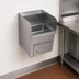 Thumbnail image #3 for BK Resources Wall-Mount Stainless Steel Hand Sink with Integrated Towel Dispenser, Side Splashes, 14 x 10 x 5 Bowl