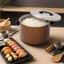 Thumbnail image #3 for RiceMaster 18 Qt Sushi Rice Container, Wood Grain Exterior