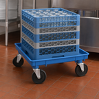 Thumbnail image #3 for Vollrath Rack-Master 1697-44 Dish & Glass Rack Dolly Base, Blue Copolymer, 21 x 21 Inches, 5-Inch Casters, 350 lb Capacity, No Handle
