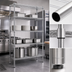 Thumbnail image #3 for Quantum 36-Inch W x 21-Inch D x 86-Inch H 304 Stainless Steel Wire Shelving Starter Kit with 5 Shelves