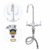 Thumbnail image #3 for T&S Brass Double Pantry Deck-Mount Mixing Faucet with Swivel/Rigid Gooseneck