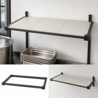 Thumbnail image #3 for Cambro Camshelving® Elevation EWSSK2424S580 24 x 24 Inch Solid Wall-Mounted Shelf Kit with Antimicrobial Protection, Brushed Graphite