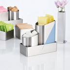 Thumbnail image #3 for American Metalcraft RSSPH2 Angled Satin Stainless Steel Sugar Packet/Cube Holder, 2-Inch Dia. x 2-3/4-Inch H