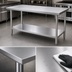Thumbnail image #3 for Duke 30 x 24 Inch 16-Gauge 400-Series Stainless Steel Work Table with Undershelf