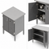 Thumbnail image #3 for John Boos Enclosed Work Table with Hinged Doors, 144W x 30D, 14-Gauge 300 Series Stainless Steel Top