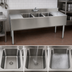 Thumbnail image #3 for Eagle Group 1800 Series 72-Inch Three-Compartment Underbar Sink Unit with Dual Drainboards, 304 Stainless Steel