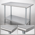Thumbnail image #3 for Advance Tabco Special Value Series 48-Inch x 36-Inch Stainless Steel Flat Top Work Table with Undershelf