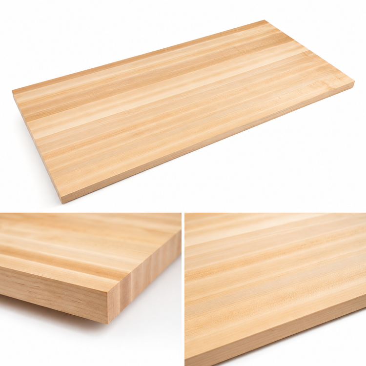 Product image #3 for Boos Block 60" W x 36" D x 1-1/2" Thick Edge Grain Maple Kitchen Countertop, Varnique Finish