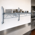 Thumbnail image #3 for Quantum Cantilever Single Shelf Wall-Mount Wire Shelving Unit, 42 x 18 Inches, Gray Epoxy Antimicrobial Finish