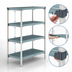 Thumbnail image #3 for MetroMax Q 4-Shelf Starter Shelving Unit, 60W x 18D x 63H, Open-Grid