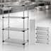 Thumbnail image #3 for Quantum 4-Shelf Stationary Solid Shelving Starter Kit, 60W x 24D x 63H, 304 Stainless Steel
