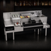 Thumbnail image #3 for Glastender 66-Inch All-In-One Underbar Ice Bin and Cocktail Station with Blender Shelf, Sink, and Speed Rails