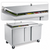 Thumbnail image #3 for Traulsen Dealer's Choice Compact Two-Section Mega Top Prep Table Refrigerator with Low-Profile Flat Lid