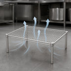 Thumbnail image #3 for Metro Super Erecta P2430NS Stainless Steel Open-Wire Dunnage Rack Platform, 24 x 30 x 14-1/2 Inches, 250 Lb. Capacity