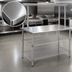Thumbnail image #3 for Eagle AdjusTable 48-Inch x 30-Inch One-Tier 14-Gauge Stainless Steel Work Table with Adjustable Overshelf and 2 Undershelves