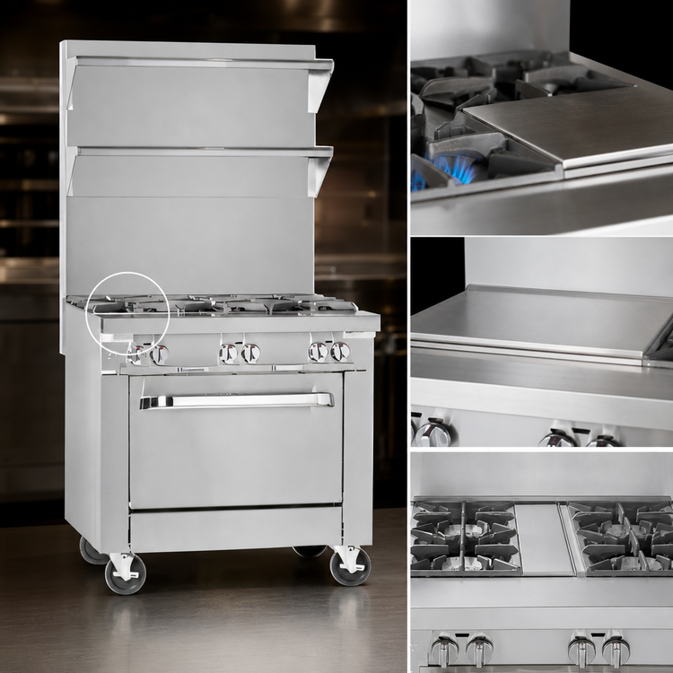 Product image #3 for Southbend Platinum Heavy Duty 12-Inch Gas Hot Top Range with Cabinet Base