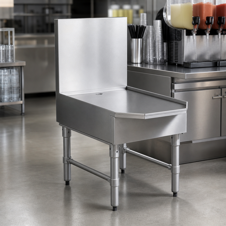 Product image #3 for Advance Tabco Prestige Stainless Steel Frozen Drink Machine Stand, 18 x 30 x 36 Inches