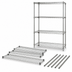 Thumbnail image #3 for Quantum 36-Inch W x 18-Inch D x 63-Inch H Stationary Wire Shelving Starter Kit with 4 Shelves, 304 Stainless Steel