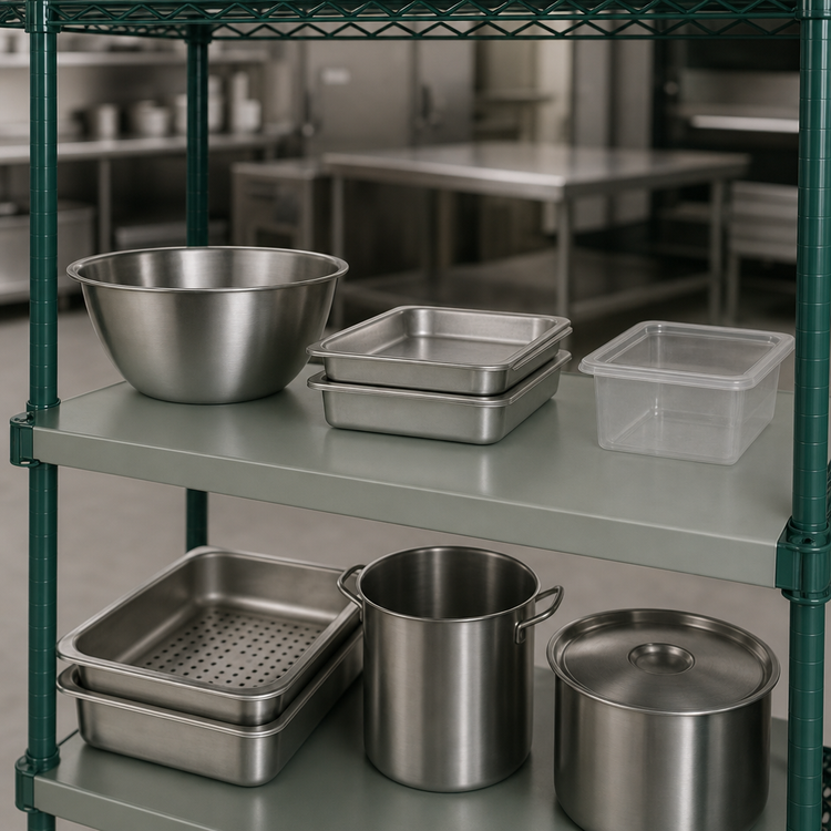 Product image #3 for Eagle Group Valu-Gard Solid Shelf, 48 x 24 Inches, Galvanized Steel, Green Epoxy Finish