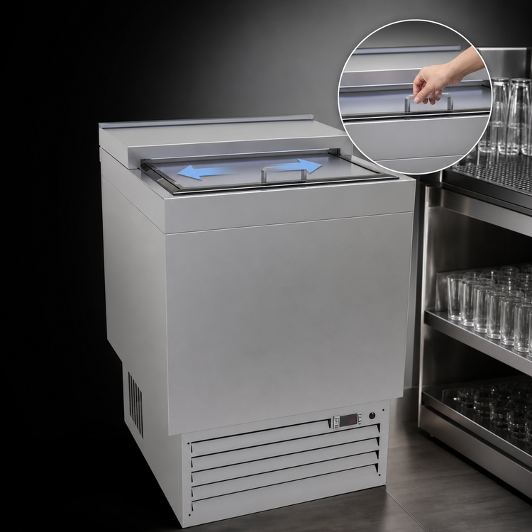 Product image #3 for Glastender MF24-S2 Underbar Stainless Steel Glass Froster with 2 Shelves, 24 Inch