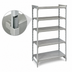 Thumbnail image #4 for Cambro Camshelving Premium 5-Tier Solid Stationary Starter Shelving Unit, 24 x 42 x 84 Inches, Speckled Gray