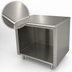 Thumbnail image #3 for Advance Tabco Special Value Economy Open Base Work Table, 48 x 30 Inch, Flat Top, 16 Gauge 304 Stainless Steel