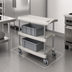 Thumbnail image #3 for Metro myCart Series 3-Shelf Polymer Utility Cart with Open Base, Gray