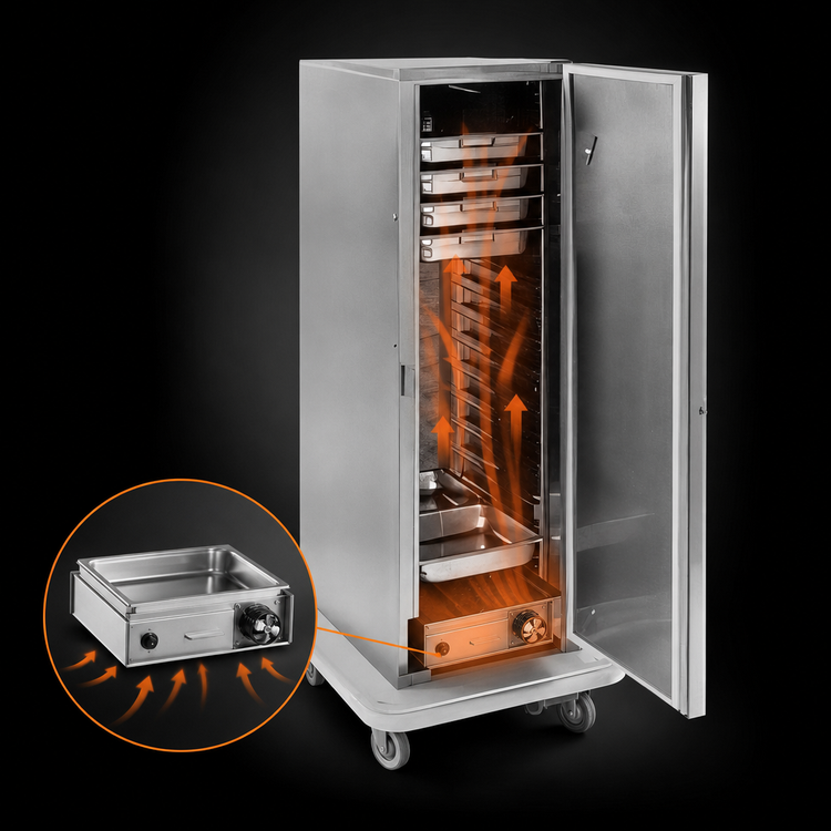 Product image #3 for Carter-Hoffmann PH1200 Mobile Heated Transport Cart for 16 12 x 20 Pans