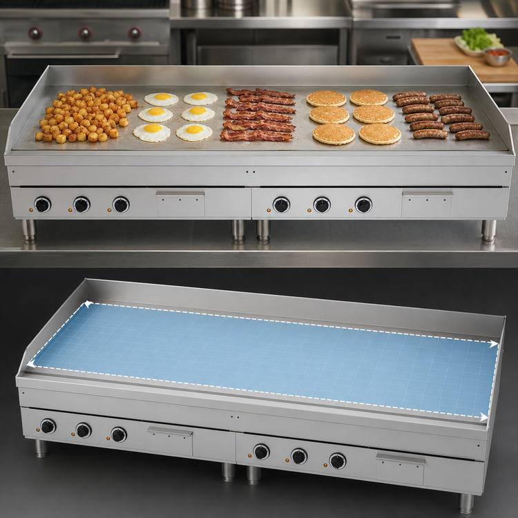 Product image #3 for Garland E24 Series 72-Inch Countertop Electric Griddle, 24 kW, Thermostatic Controls